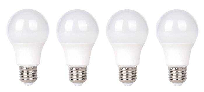 LED-pære standard 7,3 W E27 4-pk.